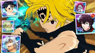 GOAT IS BACK?! TRYING THE BEST ASSAULT MELIODAS TEAM COMBOS!! | Seven Deadly Sins: Grand Cross