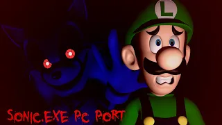 Luigi plays Sonic.exe PC Port Remake Demo HORRIFYING