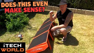 Testing the iTECHWORLD Solar Panel with RAPTOR SKIN! Portable Solar Panel testing for Camping ⚡