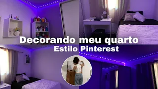 DECORANDO MEU QUARTO - ESTILO PINTEREST/AESTHETIC 💜✨+ organização.