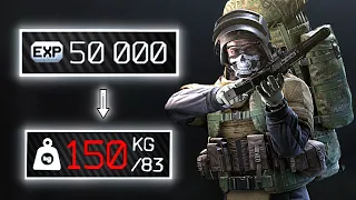 50,000 EXP with 150KG and 50 Kills (1 Raid)