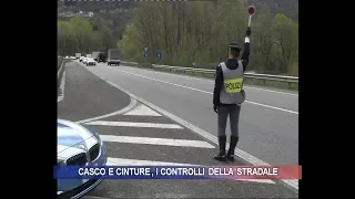 Casco e cinture, i controlli della Stradale