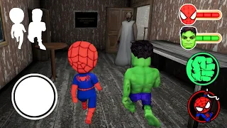 Granny Is | Playing As SpiderBaby And HulkBaby Door Escape Full Gameplay