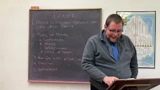 Discipleship Class # 6 - Prayer - Martin Read (Part 1)