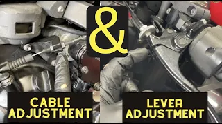 How To Adjust Clutch cable & Clutch Lever