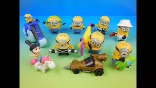 2017 DESPICABLE ME 3 SET OF 10 McDONALDS HAPPY MEAL COLLECTION MOVIE TOYS VIDEO REVIEW