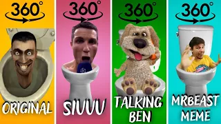 SKIBIDI TOILET vs Cristiano Ronaldo vs Talking Ben vs MrBeast Meme vs One Two Buckle My Shoe 360 VR