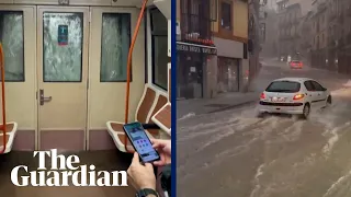 Subways and streets submerged as Spain hit by record rainfall