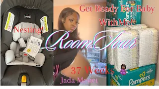 ROOM TOUR| 37 WEEKS PREGNANT🤰🏾, NESTING, UNBOXING