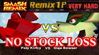 Smash Remix - Classic Mode Remix 1P Gameplay with Polygon Kirby (VERY HARD) No stock loss