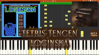 Tetris Tengen - Loginska (NES Soundtrack, Synthesia Piano Tutorial)