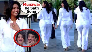 OMG...😱 Anjali Arora In Full Transparent White Outfit React's On Song With Munawar At JW In Juhu