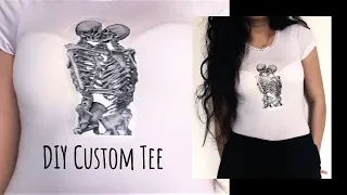 DIY CUSTOM PRINT T-SHIRT (NO TRANSFER PAPER)