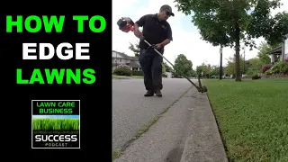 How to maintain lawn edges with a string trimmer