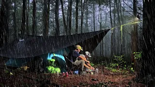 STORM CAMPING IN HEAVY RAIN | 3 Days Tent Camping With the Family | FULL TRIP VIDEO
