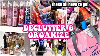 DECLUTTER & ORGANIZE MY BODY CARE & FRAGRANCES WITH ME! BATH & BODY WORKS, PERFUME, & MORE!