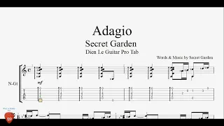 Guitar Cover Solo - Adagio - Guitar Tabs