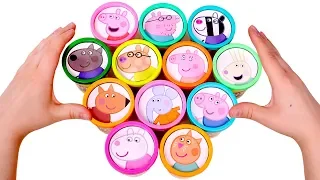 Sorpresas de Colores de Peppa Pig ❤️🎊 Botes Play Doh con juguetes