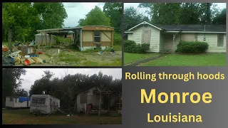 Dangerous Hoods in Monroe, LA | Dash Cam Driving Tour Louisiana Part 1 (4K)