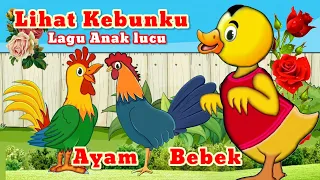 Lagu Anak lucu ❤️ Lihat Kebunku | bebek lucu Dan Animasi Ayam monyet Dan babi lucu