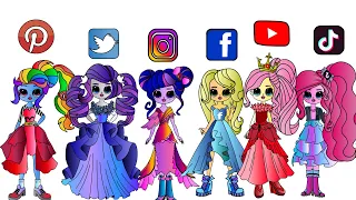 Equestria Girls as social media-Tik Tok, Instagram, Youtube and other- Paper craft