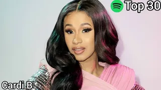 Top 30 Cardi B Most Streamed Songs On Spotify (June 5, 2021)