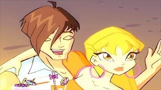 Stella feels something in Brandon's pants | Winx Club Clip