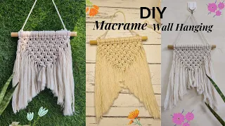 How To Make DIY Macramé Wall Hanging For Beginners | Easy Mini Macrame Tutorial For Beginners .