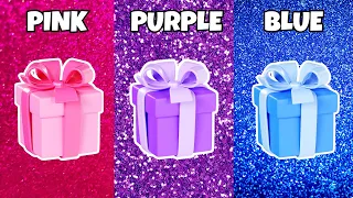 Choose your gift 🤩💝🤮 || 3 gift box challenge ||Pink Blue Purple#pickonekickone #giftboxchallenge