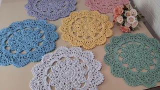 SOUSPLAT MARIBELLA Fácil, Rápido e super econômico apenas 109 gramas #sousplat #mesaposta #crochet