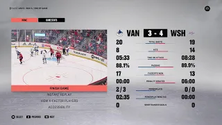 Vancouver vs Washington NHL 23 GM Connected Hockey League