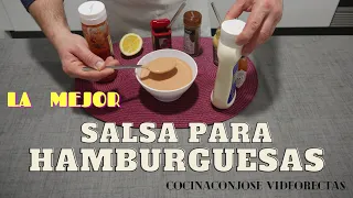 LA MEJOR SALSA PARA HAMBURGUESAS!! receta express,  la mezcla perfecta para tus hamburguesas.