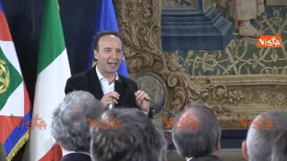 Benigni a Mattarella: "Presidente, buongiorno! Sono portavoce del PCI, Partito del Cinema Italiano"