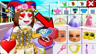 ROBLOX Brookhaven 🏡RP - FUNNY MOMENTS : How to Cinderella Pomni Become Royal Prince's Wife