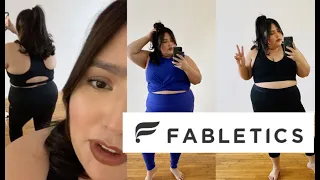 Trying on Fabletics plus-size activewear