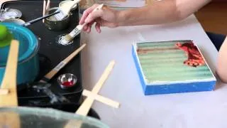 Fine art Encaustic and Photography Demo by Norah Levine, Austin Texas