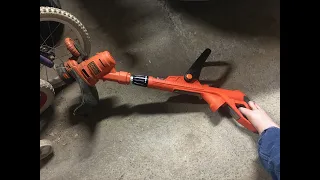 Black and Decker GH900 electric weed wacker replacing missing spool and lever testing string trimmer
