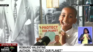 Young author meets Barbados Prime Minister Mia Mottley at the Nelson Mandela lecture in Durban