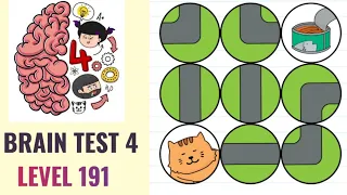 🧠 Brain Test 4 Level 191 | My cat must reach to her food | Walkthrough