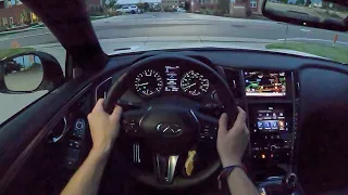 2021 Infiniti Q60 Red Sport 400 AWD - POV Night Drive (Binaural Audio)