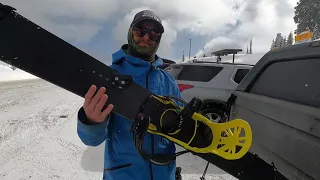 How to put Splitboard skins on & fold them up. Snow science and splitboading BC pow. Day in the Life