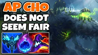 AP Chogath Mid is NOT FAIR (100% AP Ratio stun on 4 second CD?!) | Off-Meta Climb | 13.16