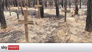 Ukraine War: 'Mass burial site containing 440 graves' found in Izyum