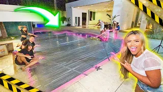 COLOCAMOS SILVER TAPE NA PISCINA DA MANSÃO LOURES !!!