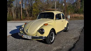 1971 Super Beetle VW - Walkaround and Drive - Yellow Bug in 4k Resolution