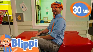 Blippi's Day of Occupation Play | Cars, Trucks & Vehicles Cartoon | Moonbug Kids