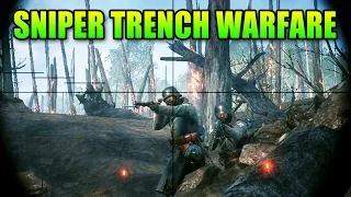 Battlefield 1 Sniper Trench Warfare | BF1 Squad Gameplay