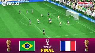 FIFA 23 - Brazil vs France - Final FIFA World Cup Qatar 2022 - Full Match All Goals - PC Gameplay