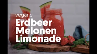 Vegane Erdbeer-Melonen Limonade - VEGANE VIBES