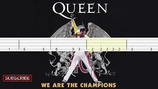 Queen - We Are The Champions Bass Tabs